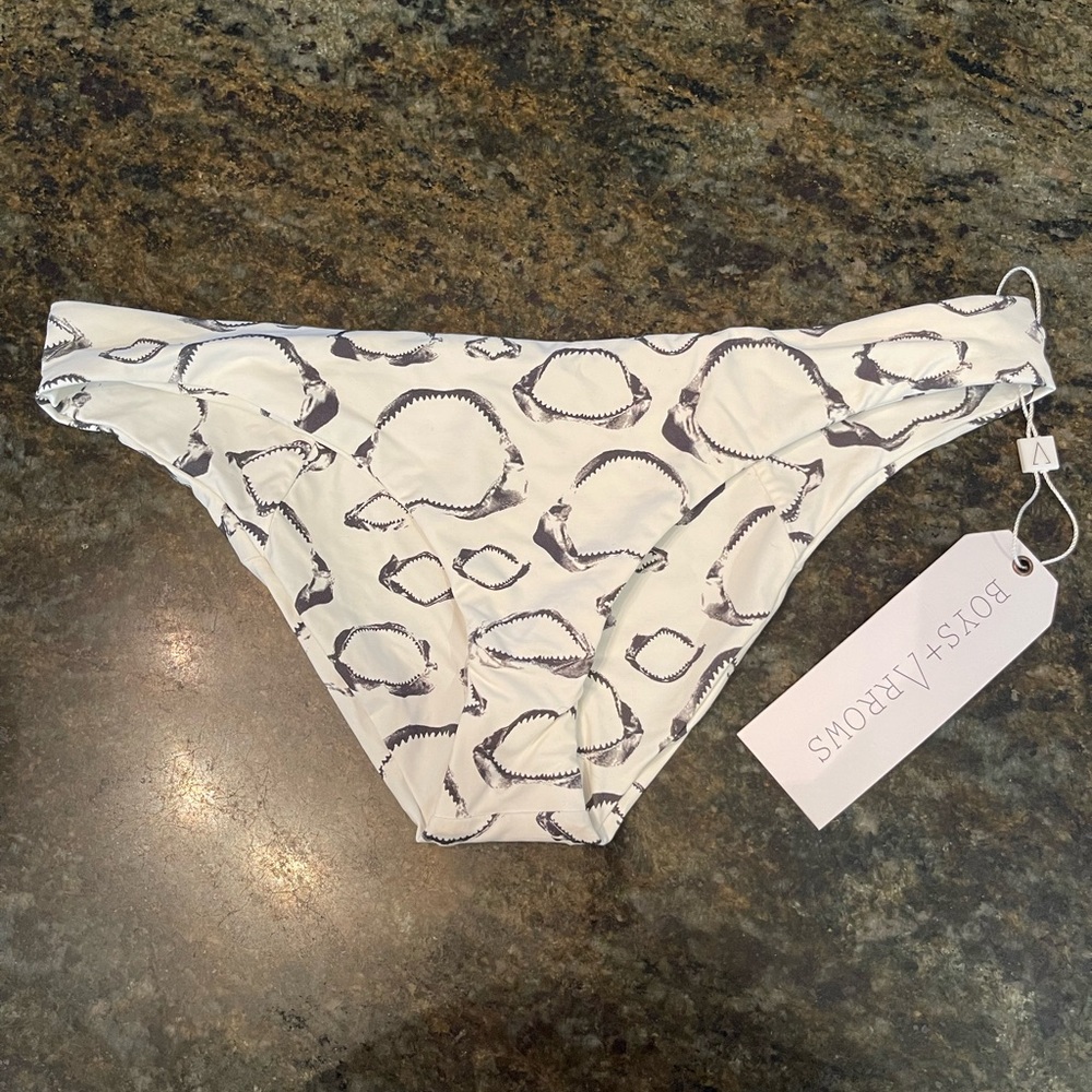 Boys + Arrows Shark Jaws Bikini Bottoms Medium